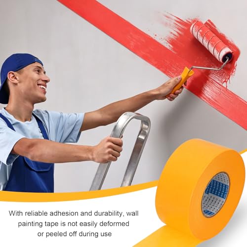 2roll Masking Tape (1.2" x55Yards Yellow) No Residue Universal Tape - color: Yellow, size: 1.2" x 55Yards