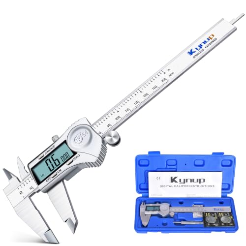 Kynup Digital Caliper, Caliper Measuring Tool, Stainless Steel Micrometer - color: Silver, size: 150mm