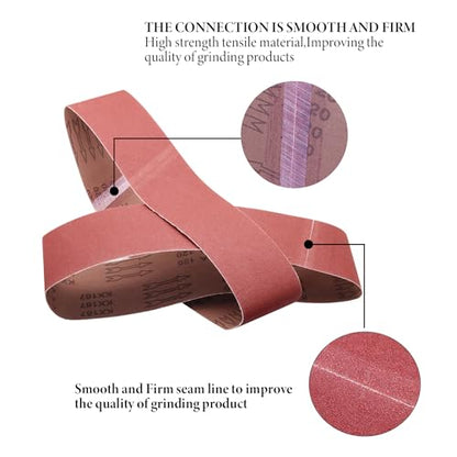 4 x 36 Sanding Belts 120 Grit, 15 Pack - color: 120 Grit, size: 4x36in