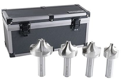 Accusize Industrial Tools H.S.S. Corner Rounding End Mill Set 4 Pc Size from 1/2'' to 3/4'', 3/4'' Shank, 1011-0004 - size: from 1/2" to 3/4", 4 Pcs/Set