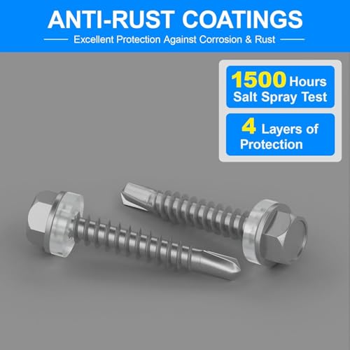 750Pcs Self Tapping Screws, Sheet Metal Screws #8x1/2 - size: #8 x 1/2", style: 750