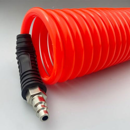 Darnassus PU Recoil Air Hose Compressor Tube with 1/4" Swivel Fittings - color: Red, size: 50 FT