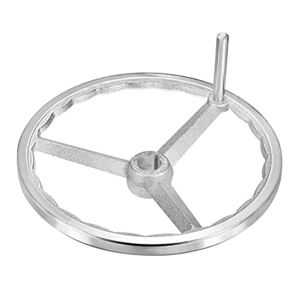 PATIKIL 305mm/12 Inch Diameter Rotary Handwheel, Cast Iron Chrome Plated
