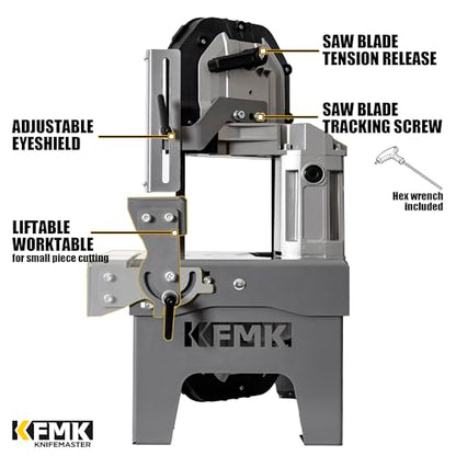 Tabletop Band Saw, 5’’ Cutting, 137-472 FPM, 10A Motor Metal Bandsaw