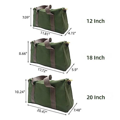 Canvas Tool Bag Organizer - 16 Inch, Large Capacity, Green - color: Green - 16 inch