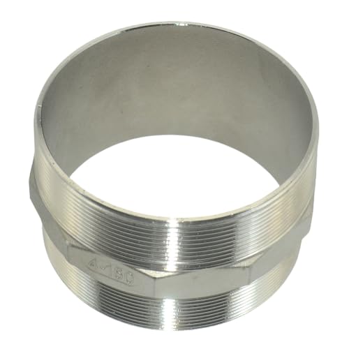 4"x4" NPT Male Threaded Hex Nipple,Stainless Steel 304 Quick Coupler Pipe Fitting (4") - size: 4 Inch