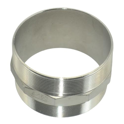 4"x4" NPT Male Threaded Hex Nipple,Stainless Steel 304 Quick Coupler Pipe Fitting (4") - size: 4 Inch