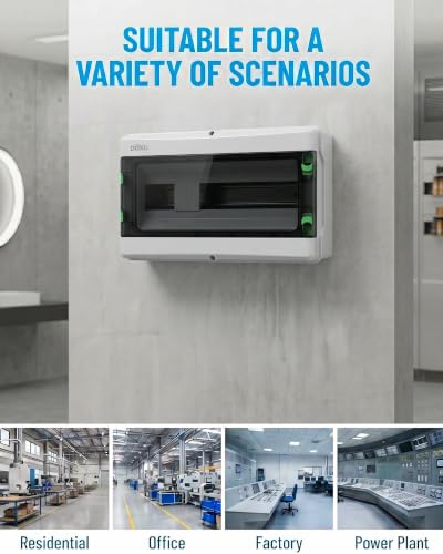 Circuit Breaker Box, IP66 Distribution Protection Box (HA-18 Way-H) - size: HA-18- 15.8x9x4.7 INCH
