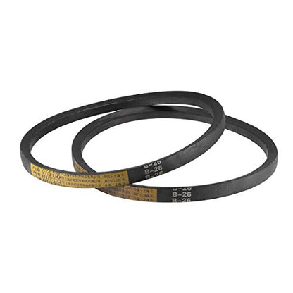 uxcell B26 V-Belts 26" Pitch Length, B-Section Rubber Drive Belt 2pcs - size: 26"