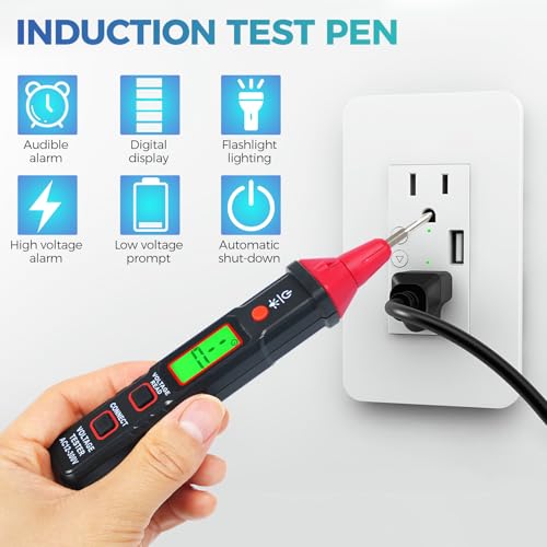 WGGE WG-1005C Digital AC Voltage Tester Screwdriver, 12-1000V, LCD