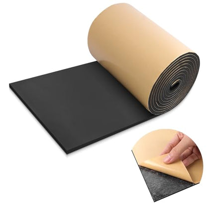 LSGCQ Sponge Neoprene Foam Padding Self Adhesive Foam Sheets, Black - color: Black, size: 12" Wide x 1/4" Thick x 59" Long