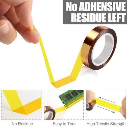6 Rolls Heat Tape, High Temperature Heat Resistant Tape for Sublimation
