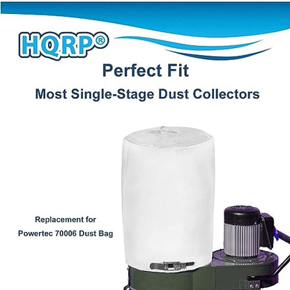 HQRP Dust Collector Bag, 15" x 24", 1 Micron Filter, compatible with POWERTEC 70006 70335, fits Most Dust Collector Systems