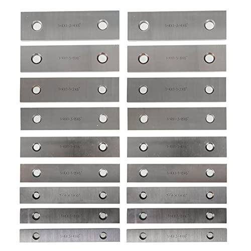 waltyotur 1/4 in Steel Parallel Set 1/4 x 6 in Accuracy 0.0002 in 9 Pairs - size: 1/4 in