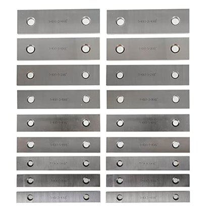 waltyotur 1/4 in Steel Parallel Set 1/4 x 6 in Accuracy 0.0002 in 9 Pairs - size: 1/4 in