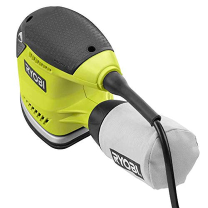 1.2 AMP Corded 5.5 in. Corner CAT Sander with DUST Bag, Sample Sandpaper, and Storage CA