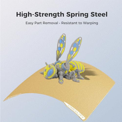 Creality K2 Pro Build Plate Original 325x310mm Dual Side Golden PEI Coating Spring Steel Magnetic K2 Pro Bed Plate Creality 3D Printer PEI Sheet for K2 Pro/K1 Max/Ender 3 V3 Plus - style: K2 Pro Textured