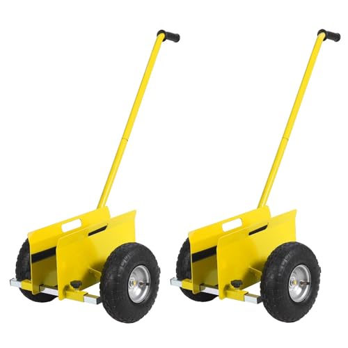 Garvee Panel Dolly with Extended Handle, 660 LBS Capacity - color: Yellow | 2 Pack
