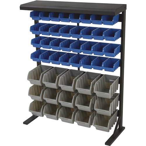 Strongway Bulk Storage Rack with 47 Bins, 36.5in.W x 14in.D x 46in.H
