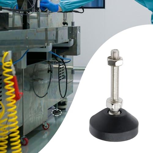 Antrader 4Pcs M8 x 2 Inch Steel Adjustable Leveling Feet,2 Inch Nylon Base - color: Style 1, size: D50 x M8 x H50