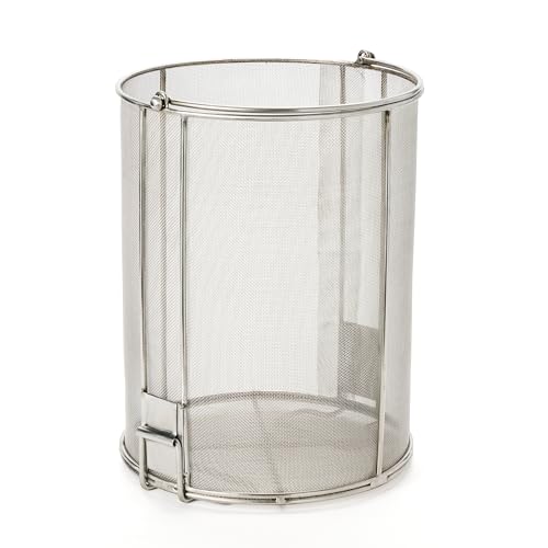 Dip N’ Drain – Stainless Steel Part Cleaning Strainer Basket for 5-Gallon Buckets (Bucket Not Included) | 1/32″ Mesh, Swing Handle, Great for Mechanics, Auto Parts, Garage, Shop & Home Cleaning - size: 5 Gal. 1/32" Mesh - No Bucket