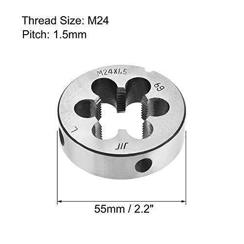 uxcell M24 X 1.5 Metric Round Die, Machine Thread Left Hand Threading