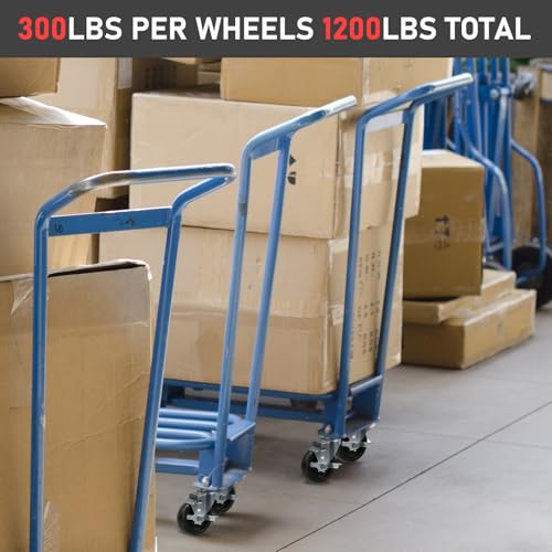 4 Inch Polypropylene Caster Wheels Replacement– 400 lbs Load Capacity Each, Non-Marking, Floor Protective, Smooth Rolling Industrial Wheel for Carts, Tool Cabinets & Equipment(10 Pack) - size: 4 INCH