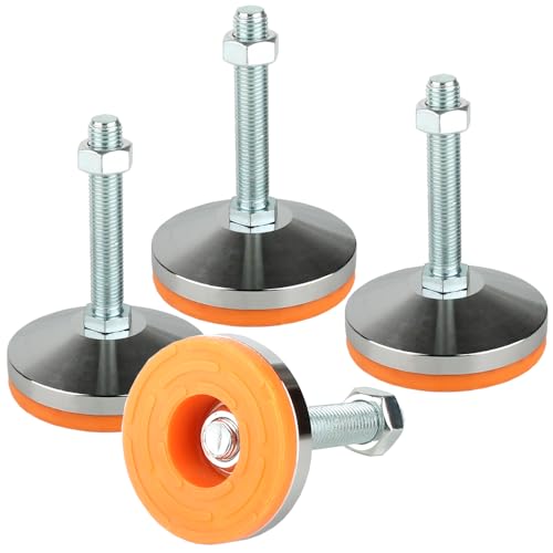 Heavy Duty Leveling feet,M16 Thread,2600 lb Capacity,4Pcs - size: D3.93in x M16 x H3.94in