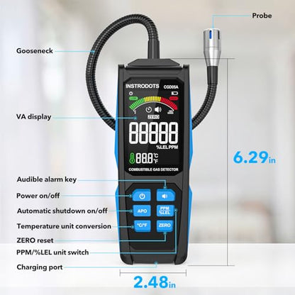 Gas Leak Detector, Propane Detector with Audible & Visual Alarm