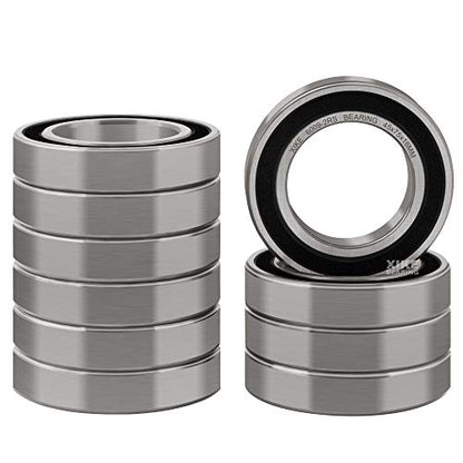 XIKE 6009-2RS Sealed Deep Groove Ball Bearings, 45x75x16 mm, 10-Pack - size: 6009-2RS - 45x75x16 mm
