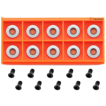 Ci3 12mm Round Replacement Carbide Inserts for Woodturning, 10 pcs - size: RΦ12x2.5-30°