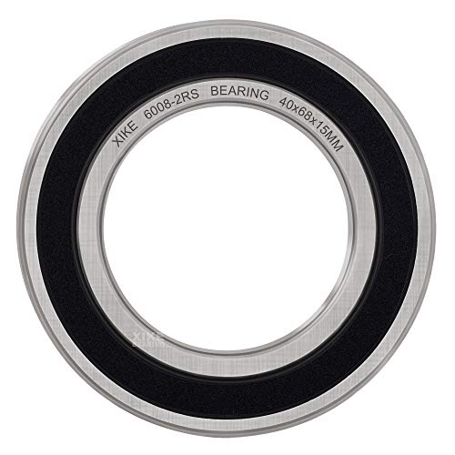 XIKE 6008-2RS Sealed Deep Groove Ball Bearings, 40x68x15 mm, 10-Pack - size: 6008-2RS - 40x68x15 mm