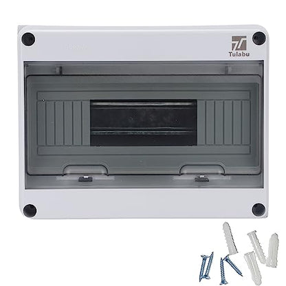 12 Way Circuit Breaker Box, IP65 Waterproof, for Indoor and Outdoor - style: 12 WAY-10*7.9*4.3 Inch