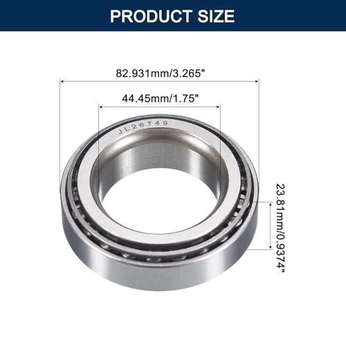 2 Pack JL26749/10 Tapered Roller Bearing Cone and Cup Set - size: JL26749/JL26710