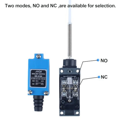 Travel Switch Limit Switch,omnidirectional Spring Rod Featuring a Soft Rubber-Tipped Design on The Flexible Rod,NO and NC self-resetting momentary Switch(4 Pcs) - style: ME-8166