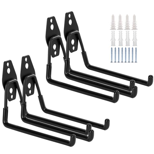 4 Pack Garage Hooks Heavy Duty, 7.4 inch Large Square Utility Hooks - size: 7.4 inch