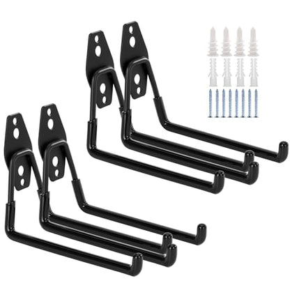 4 Pack Garage Hooks Heavy Duty, 7.4 inch Large Square Utility Hooks - size: 7.4 inch