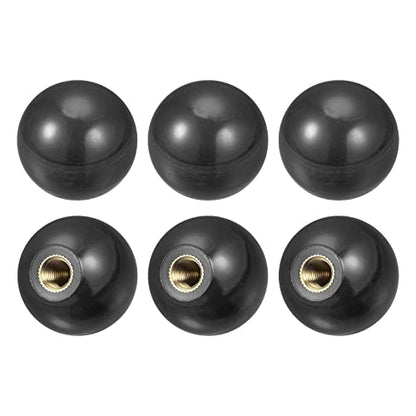 uxcell 6Pcs Threaded Ball Knobs, M8 Female Thread Thermoset Ball Knob - color: Black, size: M8x1.18''