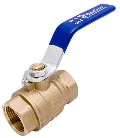 3/4" Brass Ball Valve Full Port 600 WOG Blue Handle for Water Oil Gas - size: [3/4"]