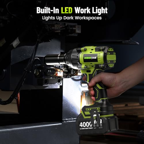 Robustrue 1032 ft-lbs(1400N.m) 1/2 Inch Cordless Brushless Impact Wrench - size: 1400N.m