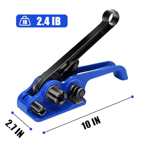 Heavy Duty Banding Strapping Tensioner & Cutter Manual Packaging Tools Windlass for 1/2"-3/4" Width Polyester Poly Strap(Bearing Swivle Mute) - color: PET mute, size: 1/2-3/4in