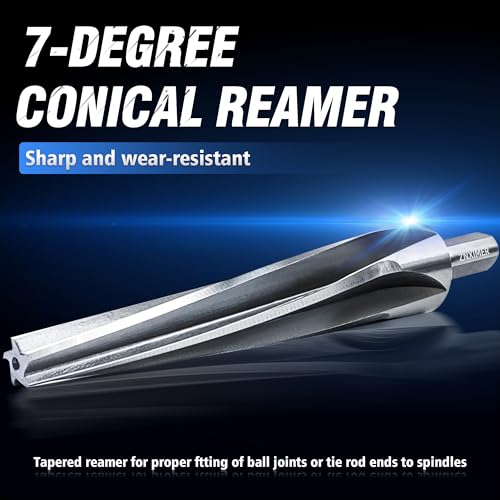 7 Degree Ball Joint Tapered Reamer Tie Rod for 1-1/2 inch Per Foot Tapered Ball Joint Reamer Made of 6542 High-Speed Tool Steel, Reamer Drill Bit Universal Reamer Tool Pipe Reamer - size: 7 Degree