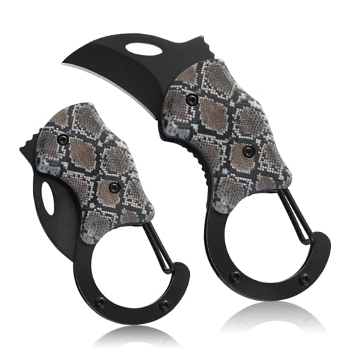 Small Pocket Knife for Women Men, Cool Folding Knife Box Cutter, Folding Utility Knife with 1.38''Sharp Blade, Mini EDC Knives for Everyday Carry, Ideal Gifts for Men（Snakeskin Pattern） - color: Snakeskin Pattern
