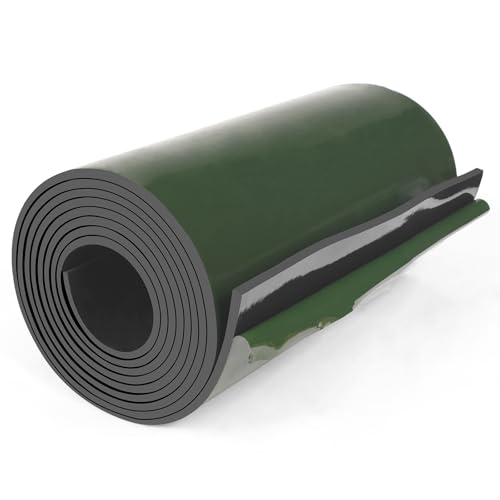 HooTown Adhesive Solid Rubber Strips, Self Neoprene Rubber Sheet Rolls Seal - size: 12”Wide x 120”Long, style: 1/5" Thick Adhesive