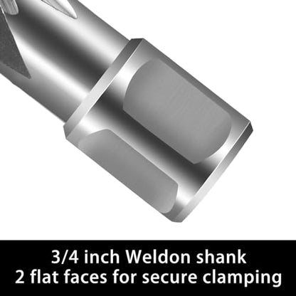 SALI 2 pcs Annular Cutter Diameter 5/8 Inch with Weldon Shank 3/4"(with 2 Flats) Cutting Depth 1" Mag Drill Bit for Magnetic Drill Press HSS Fully Ground Drill with One 1/4"*3" Pilot Pin - size: 5/8"*1"