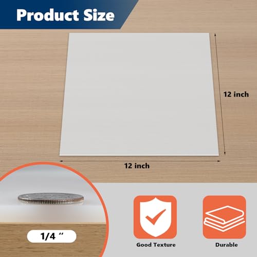 WochiTV Translucent Silicone Rubber Sheet, 12" Wide x 1/4" Thick x 12" Long Heat Resistant Rubber Mat for DIY Gaskets Material, Pads, Sealing, Cushion, Microwave Oven Protection - color: 1/4" Thick, size: 12” x 12"