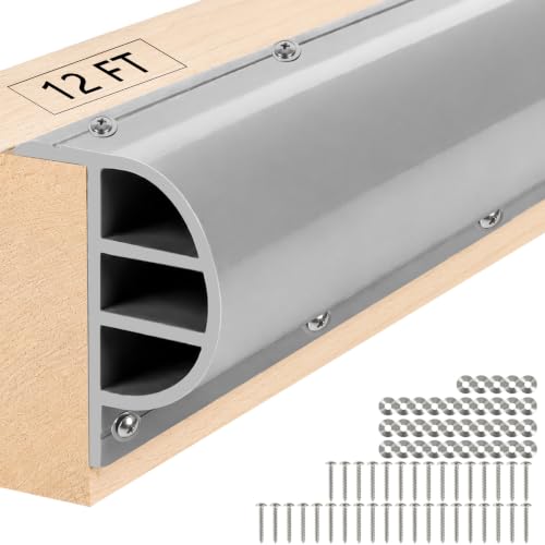 Dock Bumpers 4FT/12FT/16FT/24FT, Boat Dock Bumpers for Edging with Stainless Steel Screws and Washers, Dock Fenders Boat Dock Guards P-Profile Heavy Wall for Edge Protection 1/3/4/6 Pack Multi Color - color: Gray, size: 12FT