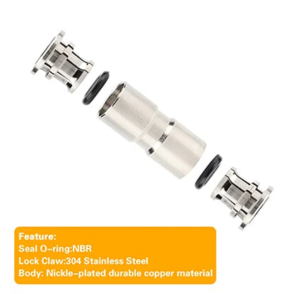 1/2 Union Straight Push to connect fittings Stainless Steel Pneumatic Push Connectors,CEKER 1/2" x 1/2" OD Tube Quick Connect Fittings Air Line Fittings for 1/2 inch Tube 2Pack - size: 1/2" OD, style: STRAIGHT