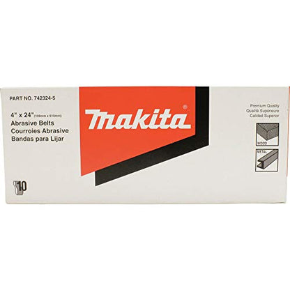Makita 742320-3 4-by-24-Inch 40-Grit Abrasive Sanding Belt, 10-Pack