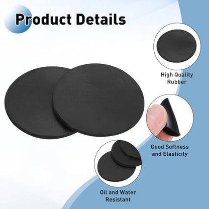 PATIKIL Rubber Solid Discs Washers 18mm OD x 1mm Thick 10 PCS - size: 18mm x 1mm